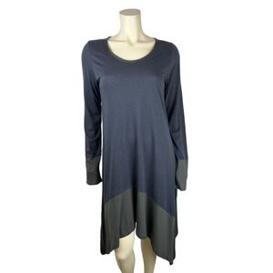 Pete and Greta Johnny Was Tunic Size M Long Sleeve Sharkbite Hem Lagenlook